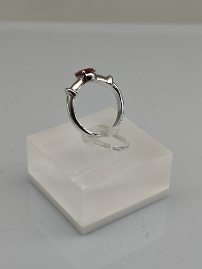 Vintage Ruby silver ring  
