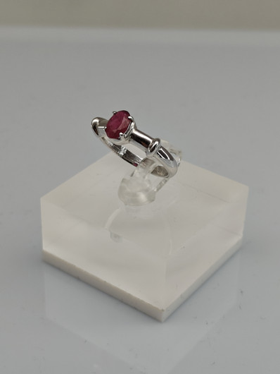 Vintage Ruby silver ring  
