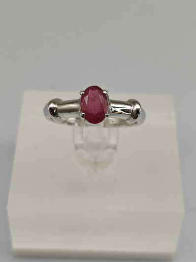 Vintage Ruby silver ring  