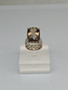Vintage silver ring with smoke quartz