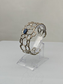 Vintage silver bracelet with Labradorite