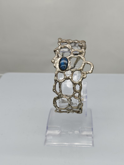 Vintage silver bracelet with Labradorite