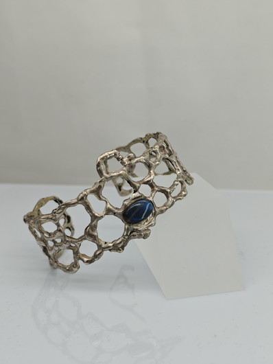 Vintage silver bracelet with Labradorite