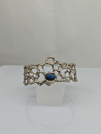 Vintage silver bracelet with Labradorite