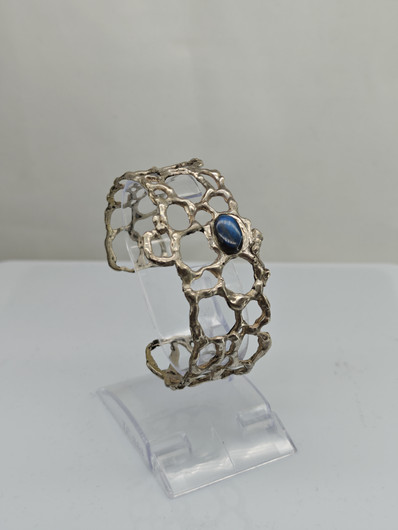 Vintage silver bracelet with Labradorite