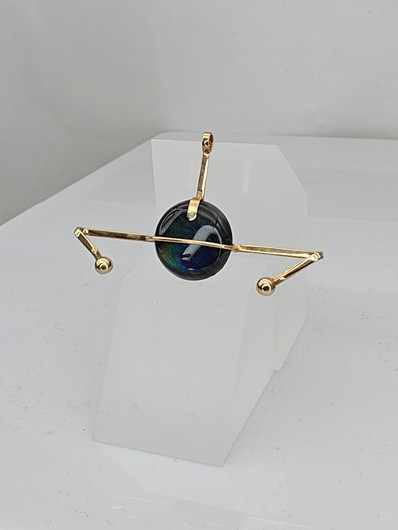 Vintage golg pendant with Labradorite stone