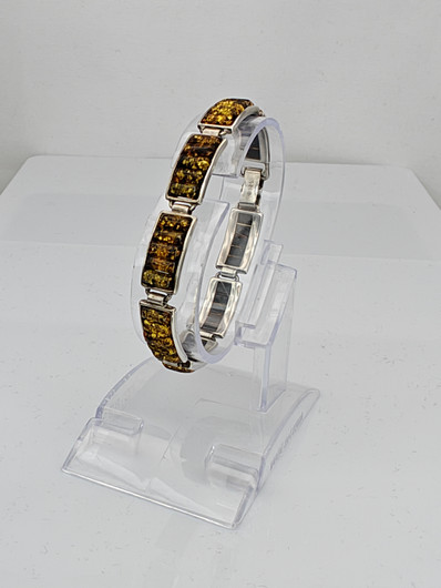 Baltic Amber silver bracelet 