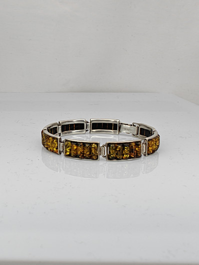 Baltic Amber silver bracelet 
