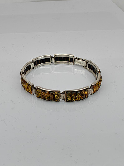 Baltic Amber silver bracelet 