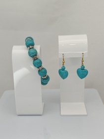 Vintage howliitti setti rannekoru ja korvakorut