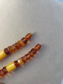 Unique bead design, unique Vintage Amber beads 60cm