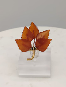 Baltic amber brooch ,like autumn leaves
