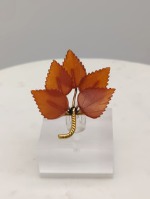 Baltic amber brooch ,like autumn leaves
