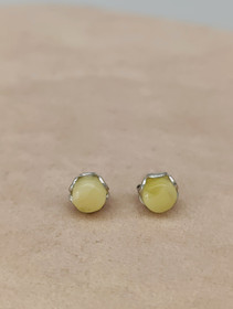 Vintage Baltic amber earrings, with yellow stones