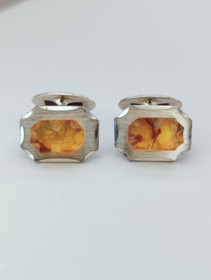 Vintage Baltic amber silver Cufflinks