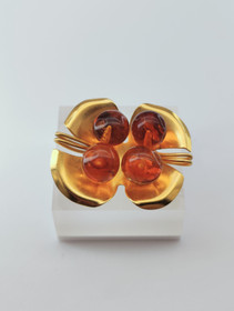 Vintage Baltic amber brooch 