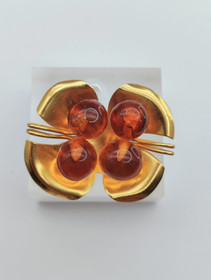 Vintage Baltic amber brooch 