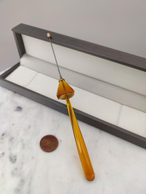 Antique amber rarity, genuine hairpin 