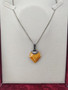 Vintage Itä-meren  Meripihka hopealla riipuksella ja ketjulla 50cm