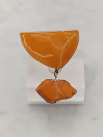 Vintage Baltic amber brooch
