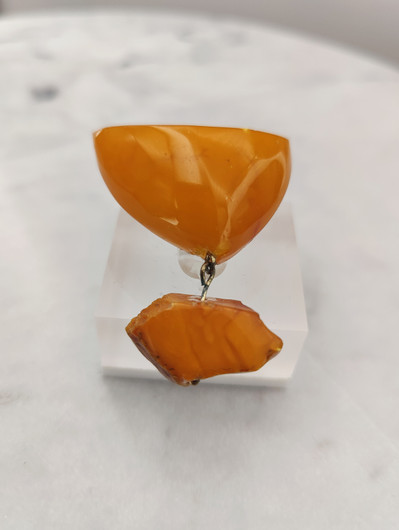 Vintage Baltic amber brooch