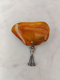 Vintage Baltic amber brooch