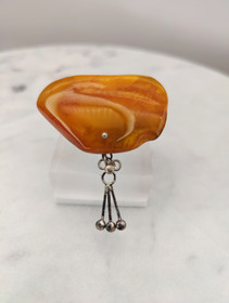 Vintage Baltic amber brooch