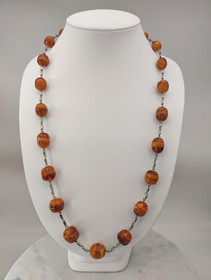 Unique Vintage Baltic Amber necklace 66 cm