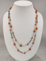 Erittäin pitkä Vintage Itä-meren Meripihka kaulakoru 148 cm