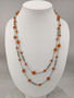 Erittäin pitkä Vintage Itä-meren Meripihka kaulakoru 148 cm
