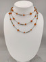 Erittäin pitkä Vintage Itä-meren Meripihka kaulakoru 148 cm