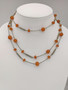 Erittäin pitkä Vintage Itä-meren Meripihka kaulakoru 148 cm