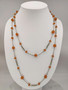 Erittäin pitkä Vintage Itä-meren Meripihka kaulakoru 148 cm
