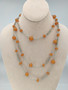 Erittäin pitkä Vintage Itä-meren Meripihka kaulakoru 148 cm