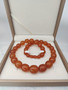 Vintage Itä-meren meripihka kaulakoru 61cm