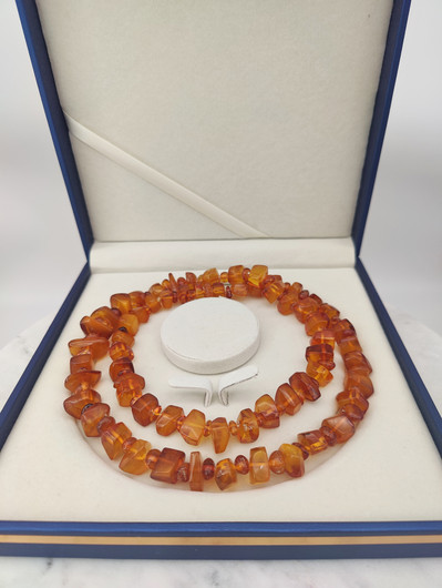 Vintage Baltic Amber necklace 72 cm