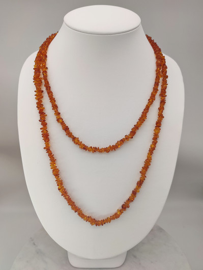 Vintage Baltic Amber necklace 136 cm