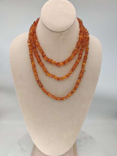 Vintage Baltic Amber necklace 136 cm