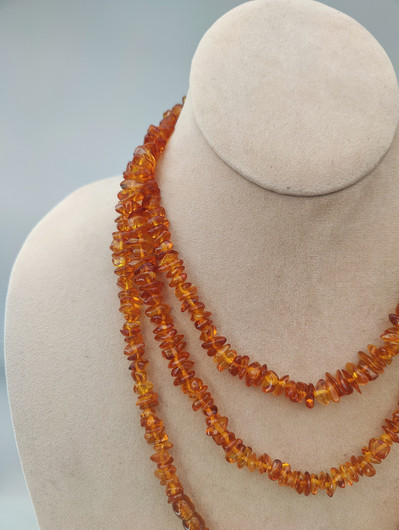 Vintage Baltic Amber necklace 136 cm