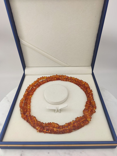 Vintage Baltic Amber necklace 136 cm