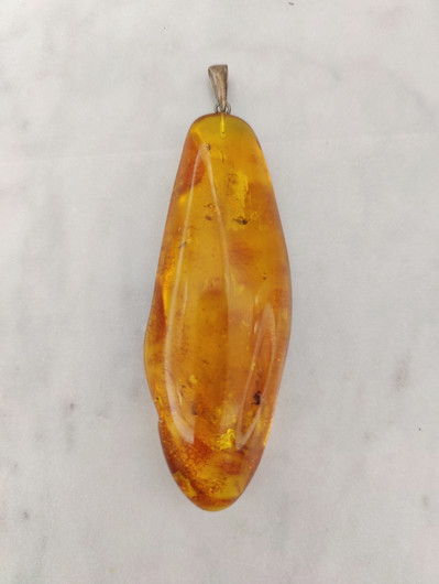 BIG Vintage pendant with Baltic Amber 