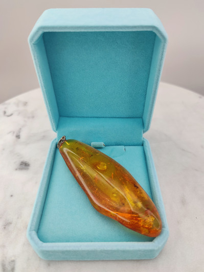BIG Vintage pendant with Baltic Amber 