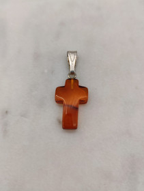 Vintage risti riipus Itä-meren meripihkalla