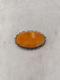 Vintage Baltic amber silver brooch
