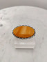 Vintage Baltic amber silver brooch