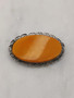 Vintage Baltic amber silver brooch