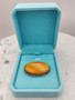 Vintage Baltic amber silver brooch