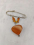 Vintage Baltic amber brooch