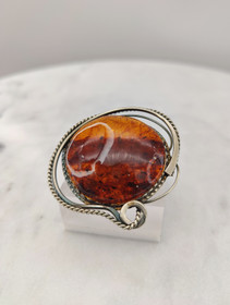 Vintage Itä-meren meripihka rintakoru 