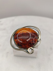 Vintage Itä-meren meripihka rintakoru 